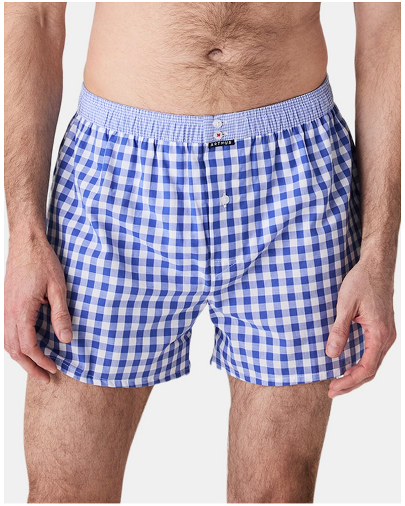 Caleçon slip à suspensoir 100% coton bio Arthur (Azur)