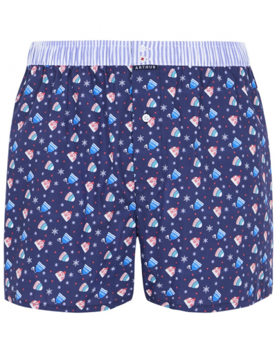 Caleçon slip à suspensoir 100% coton bio Arthur (Marine)