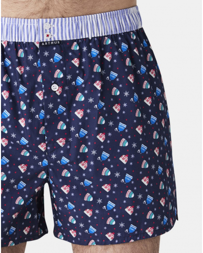 Boxer calzoncillo suspensorio 100% algodón orgánico Arthur (Marine)