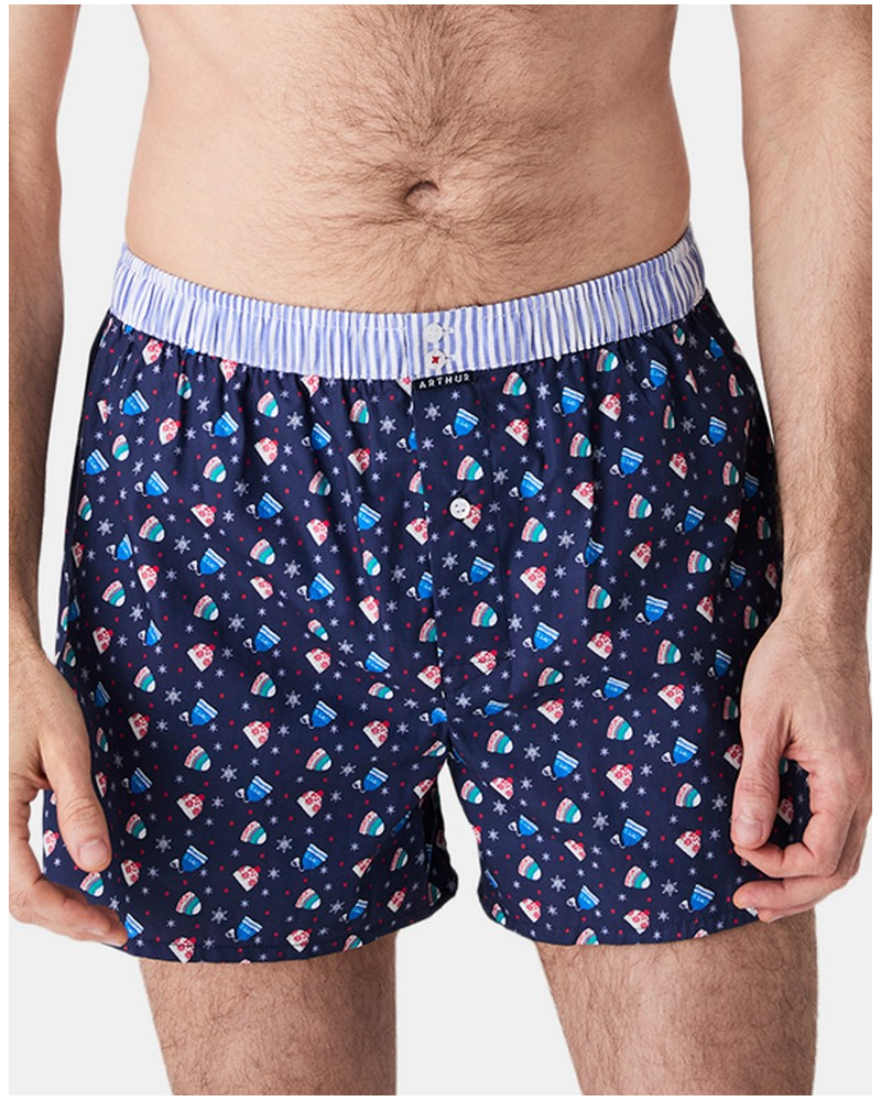 Caleçon slip à suspensoir 100% coton bio Arthur (Marine)