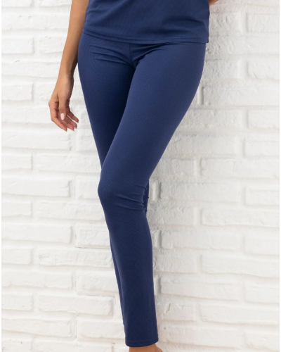 Legging Antigel En Mode Yoga (Bleu Yoga)
