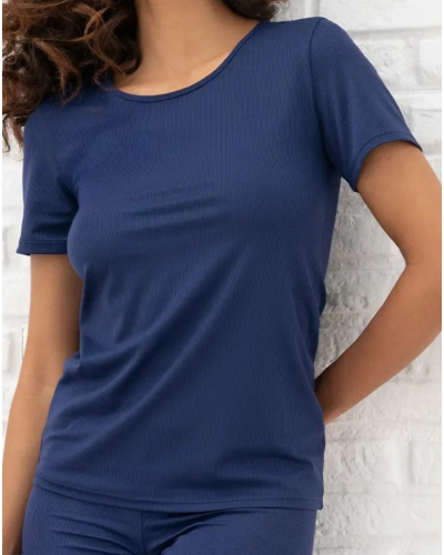 Tee-shirt manches courtes Antigel En Mode Yoga (Bleu Yoga)