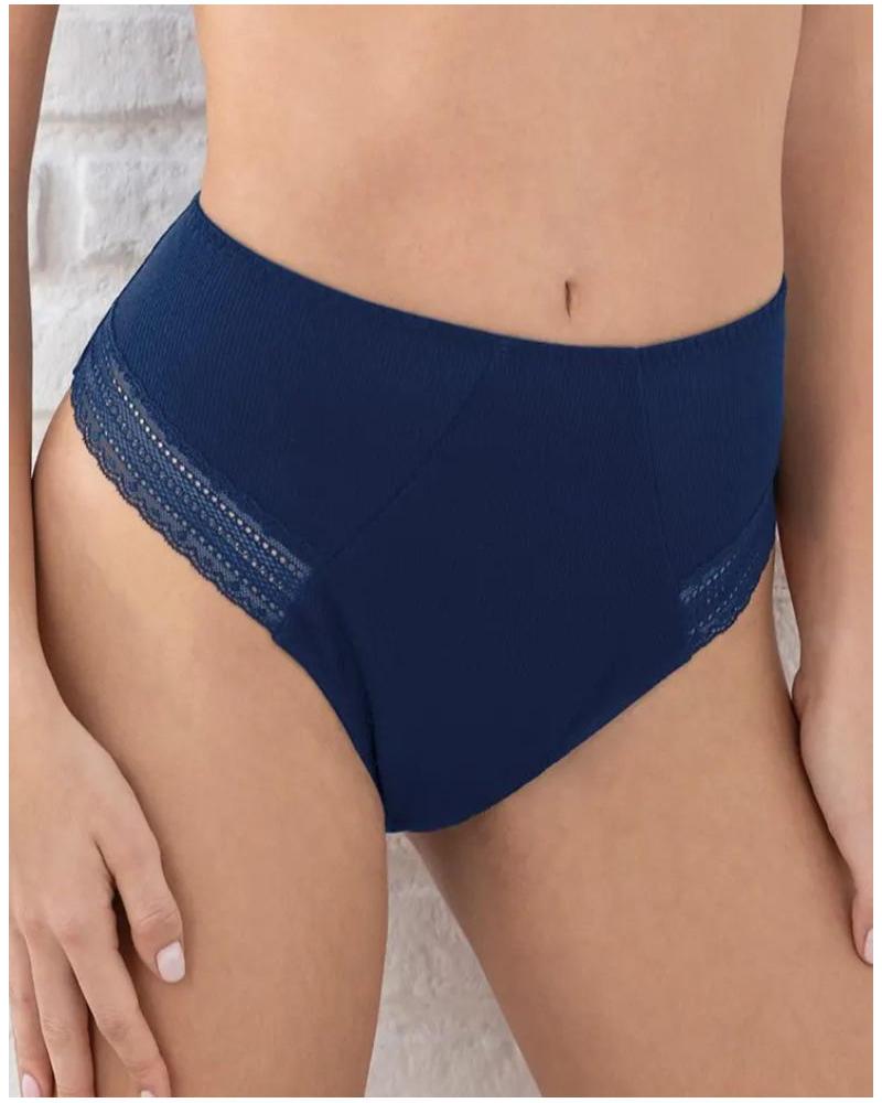 Calzoncillo cintura alta Antigel En Mode Yoga (Bleu Yoga)