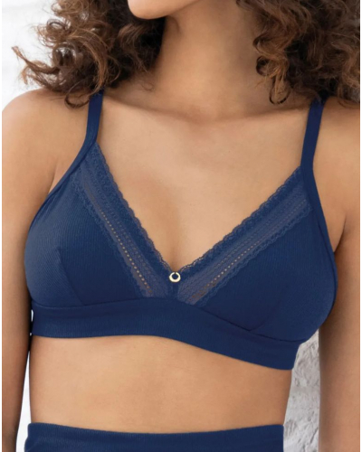 Sujetador triángulo sin aros Antigel En Mode Yoga (Bleu Yoga)