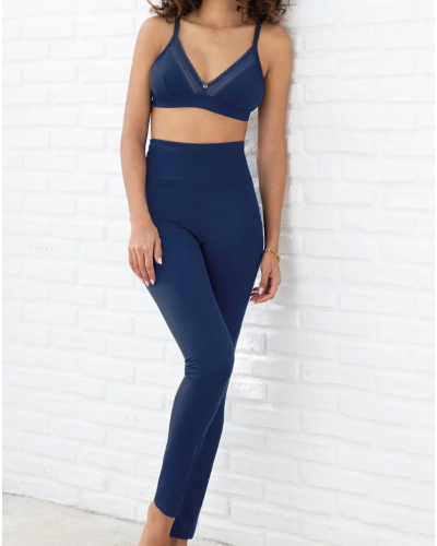 Soutien-gorge sans armature triangle Antigel En Mode Yoga (Bleu Yoga)