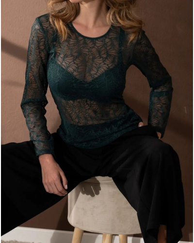 Tee-shirt manches longues Atelier Séduction (Vert Anglais)