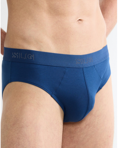 Paquete de 2 calzoncillos de algodón Sloggi SLG Base (Noir/Bleu)