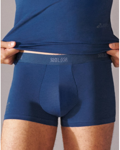Pack of 2 cotton boxer shorts Sloggi SLG Base (Noir/Bleu)