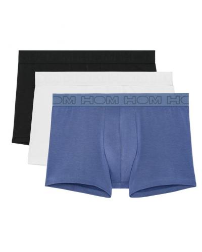 Paquete de 3 bóxers algodón HOM Armand 2 (Noir/Bleu/Blanc)