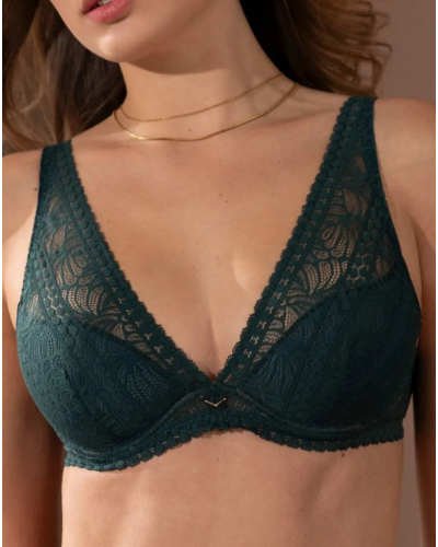 Sujetador plunge de media espuma Antigel Atelier Séduction (Vert Anglais)