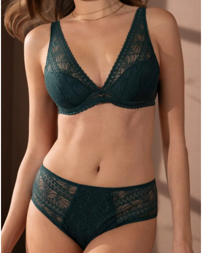 Soutien-gorge plunge demi mousse Antigel Atelier Séduction (Vert Anglais)
