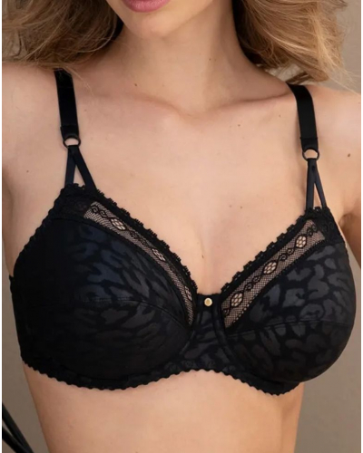 Sujetador con aros bienestar Antigel Sensualité Fauve (Negro)