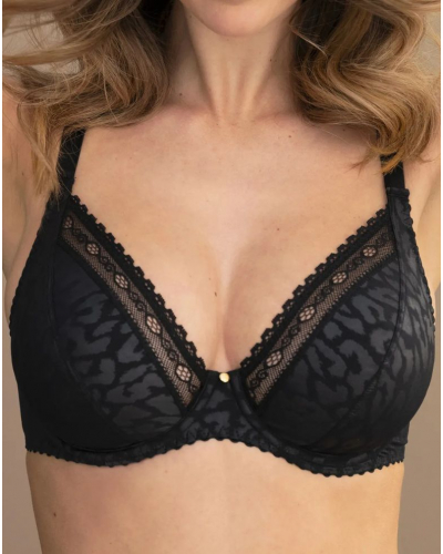 Soutien-gorge armatures triangle bien-être Antigel Sensualité Fauve (Noir)
