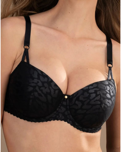 Wellness padded bra Antigel Sensualité Fauve (Black)