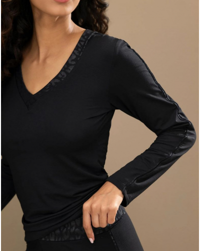 Tee-shirt manches longues Atelier Sensualité Fauve (Noir)