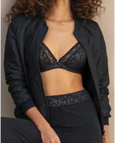 Veste bombers jacquard Antigel Sensualité Fauve (Noir)