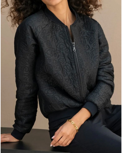 Jacquard bombers jacket Antigel Sensualité Fauve (Black)