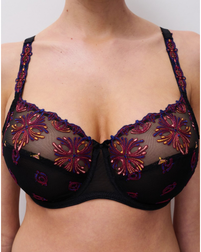 3 parts bra Chantelle Champs-Elysées (Noir Joyaux)