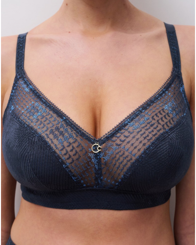 Soutien-gorge sans armature Chantelle Intrigue (Bleu Marine)