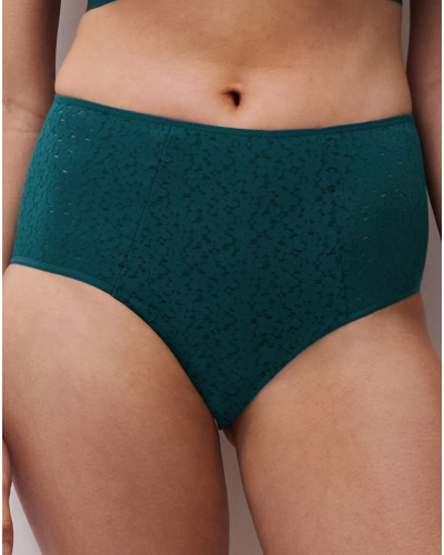 Culotte couvrante taille haute Chantelle EasyFeel Norah (Vert Orient)