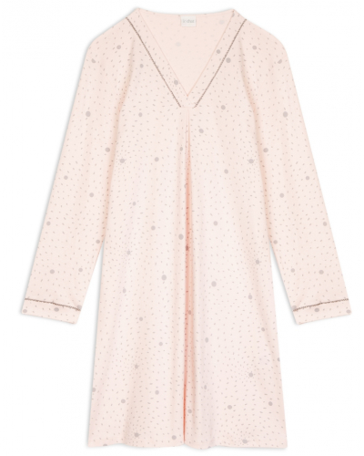 Nightdress Interlock 100% cotton Le Chat Cosy (Rose/Gris)