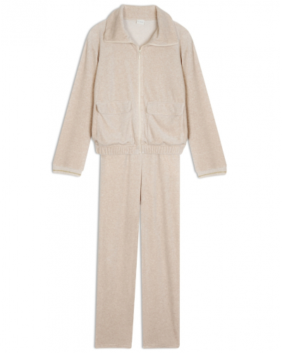 Juego de terciopelo Le Chat Country (Beige Chiné)