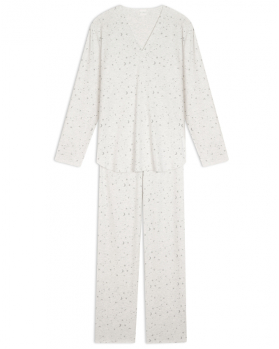 Pyjamas Interlock 100% cotton Le Chat Luna (Gris Chiné)