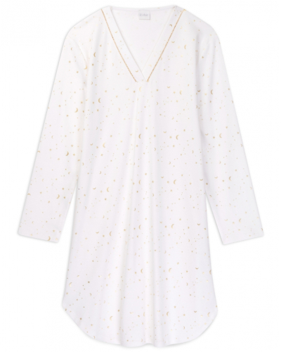Chemise de nuit Interlock 100% coton Le Chat Luna (Ecru)