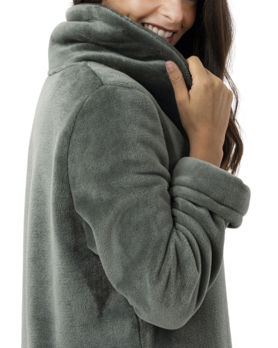 Zipped dressing gown Le Chat Essentiel (Lichen)