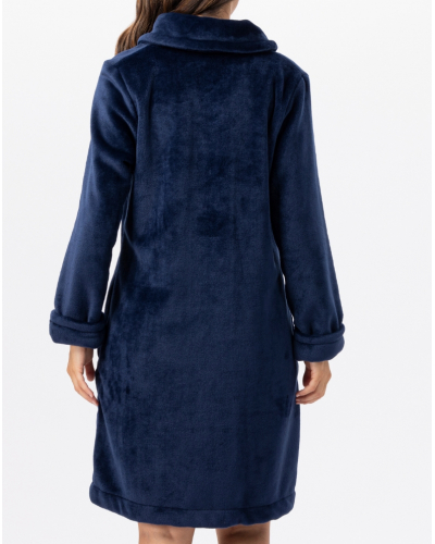 Robe de chambre zippée Le Chat Essentiel (Marine)