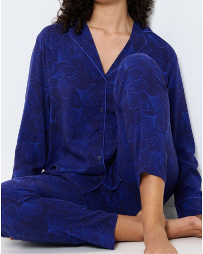 Pyjamas Boyfriend 100% cotton Nuit Triumph (Blue Dark)