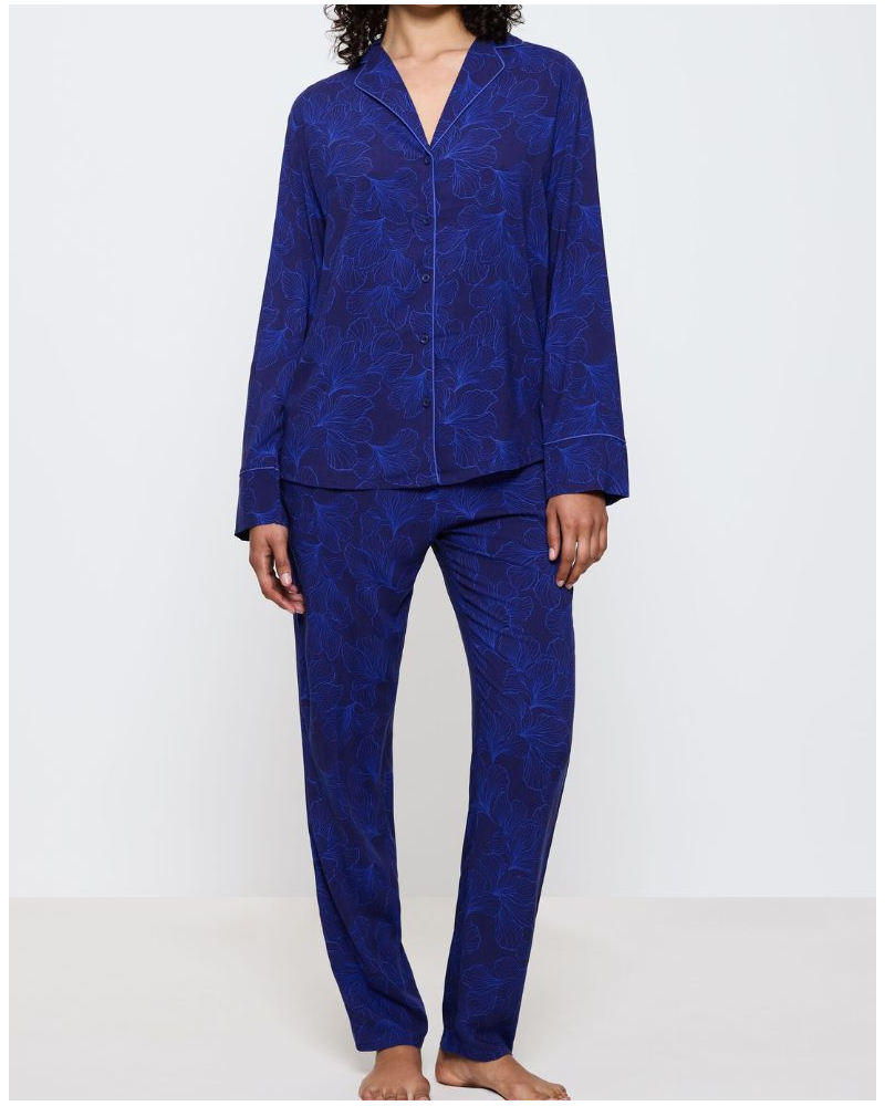 Pyjamas Boyfriend 100% cotton Nuit Triumph (Blue Dark)
