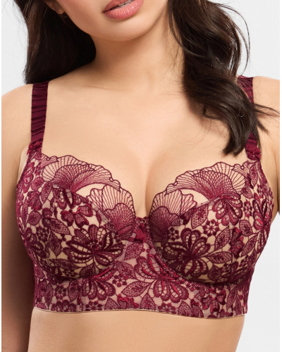 Sujetador bustier con aros Empreinte Agathe (Amarante)