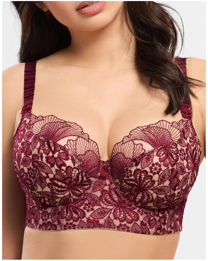 Sujetador bustier con aros Empreinte Agathe (Amarante)