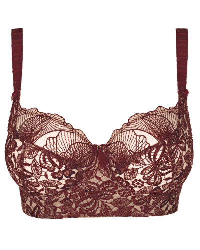 Underwired long bra Empreinte Agathe (Amarante)