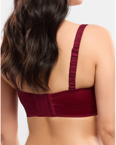 Underwired long bra Empreinte Agathe (Amarante)