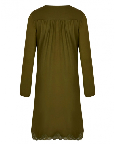Nightdress long sleeves wellness Antigel Simply Perfect (Vert Mousse)