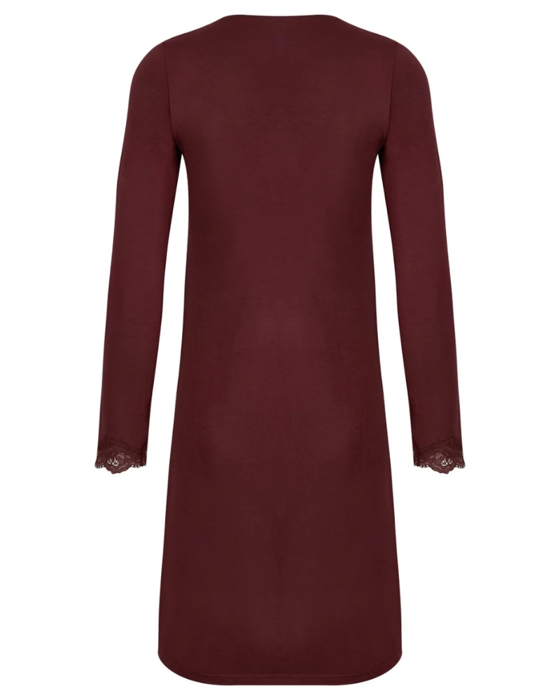 Camisón mangas largas cuello en V Antigel Simply Perfect (Cappuccino)