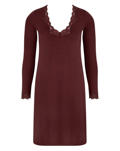 Camisón mangas largas cuello en V Antigel Simply Perfect (Cappuccino)