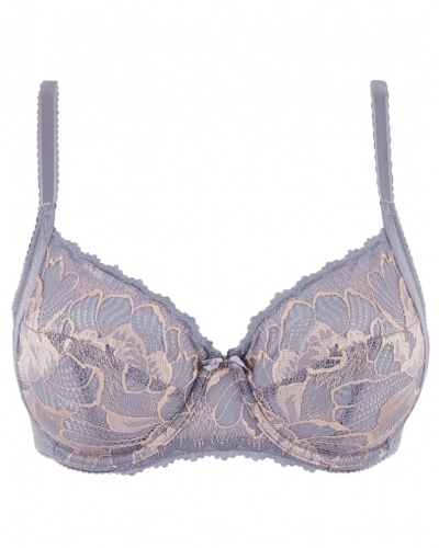 Classic underwired bra Sans Complexe Capucine (Imprimé Gris & Rose Pâle)