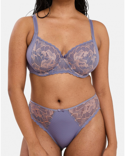 Classic underwired bra Sans Complexe Capucine (Imprimé Gris & Rose Pâle)