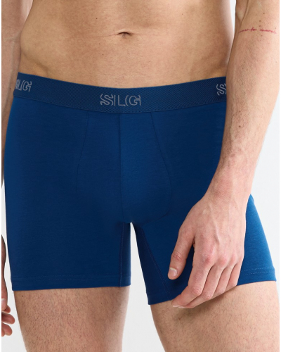 Lot de 2 boxers longs en coton Sloggi SLG Base (Bleu/Gris)
