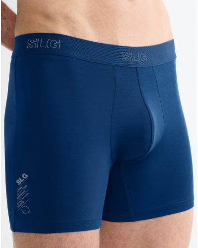 Lot de 2 boxers longs en coton Sloggi SLG Base (Bleu/Gris)