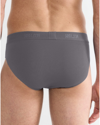 Paquete de 2 calzoncillos de algodón Sloggi SLG Base (Bleu/Gris)