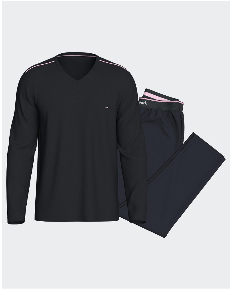 Pyjama long en jersey 100% coton Eden Park H76 (NB039)
