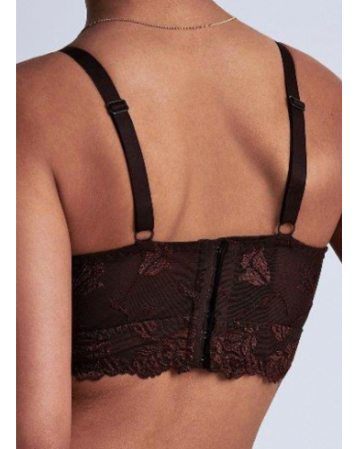 Triangle foam bralette without wire Aubade Softessence (Espresso)