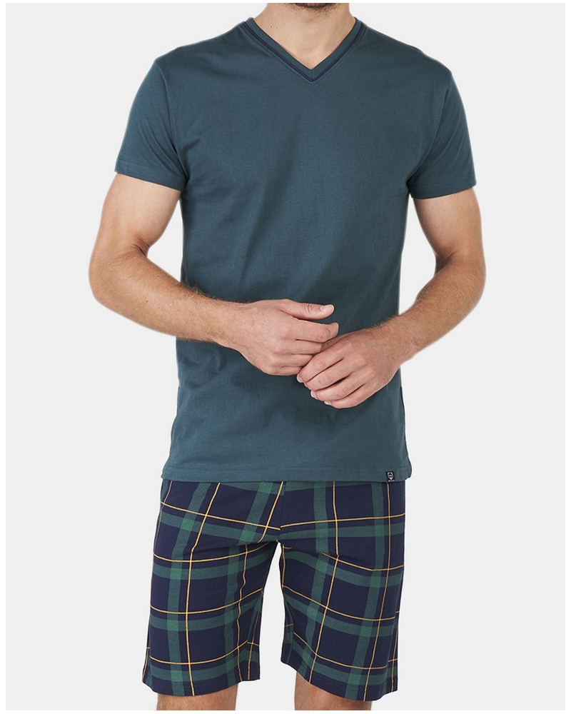 Bermuda pyjama Jersey 100% cotton Arthur (Marine)