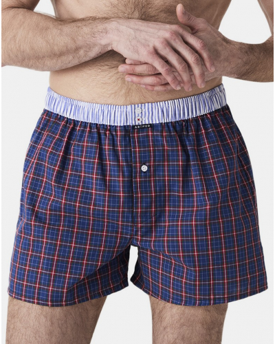 Caleçon slip à suspensoir 100% coton bio Arthur (Marine)