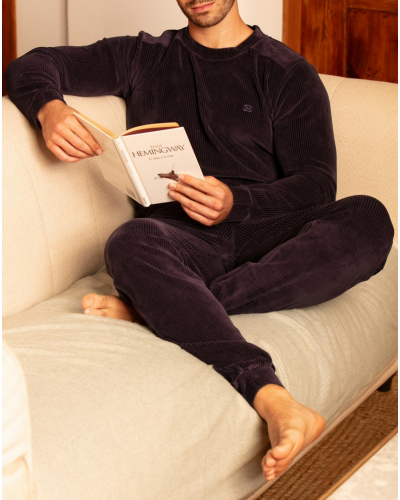Velvet tracksuit HOM Ronnie (Marine)