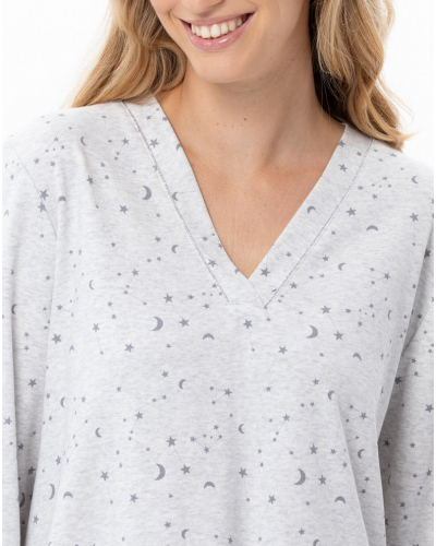 Pyjamas Interlock 100% cotton Le Chat Luna (Gris Chiné)